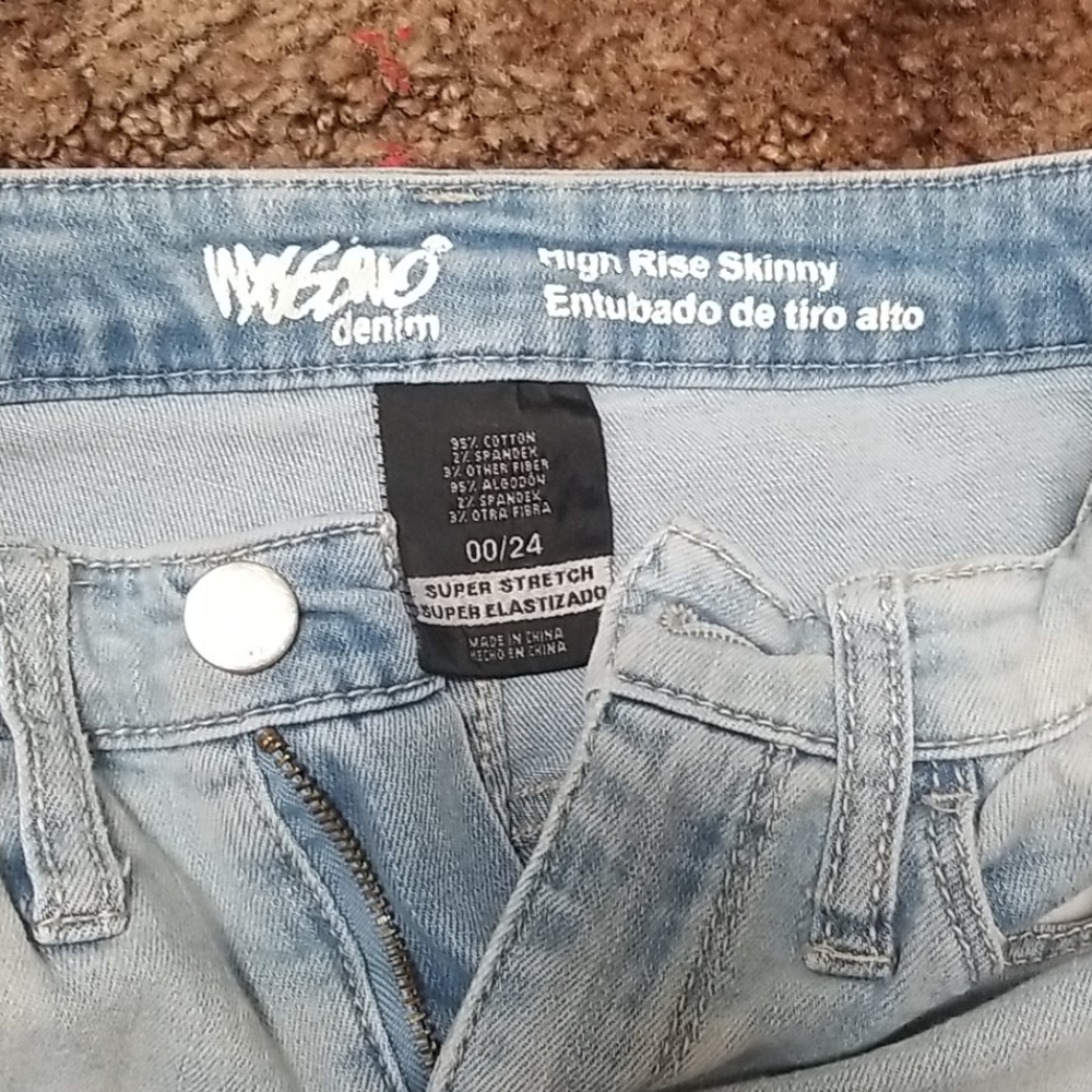 High rise skinny jeans